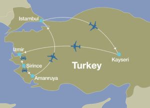 turkey travel luxury tours destinations map amanruya