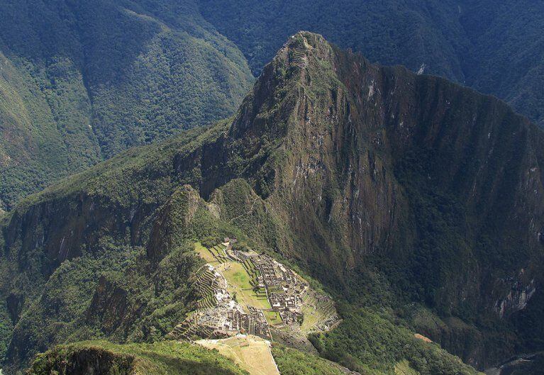 Aerial view of Machu Picchu from Peru luxury tours